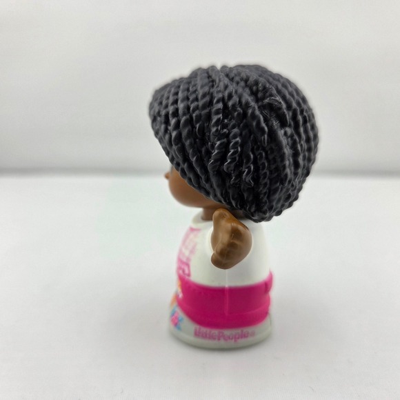 Fisher Price Little People Girl with Pink Smoothie Cup Floral Skirt Figure 2022 - Picture 2 of 5